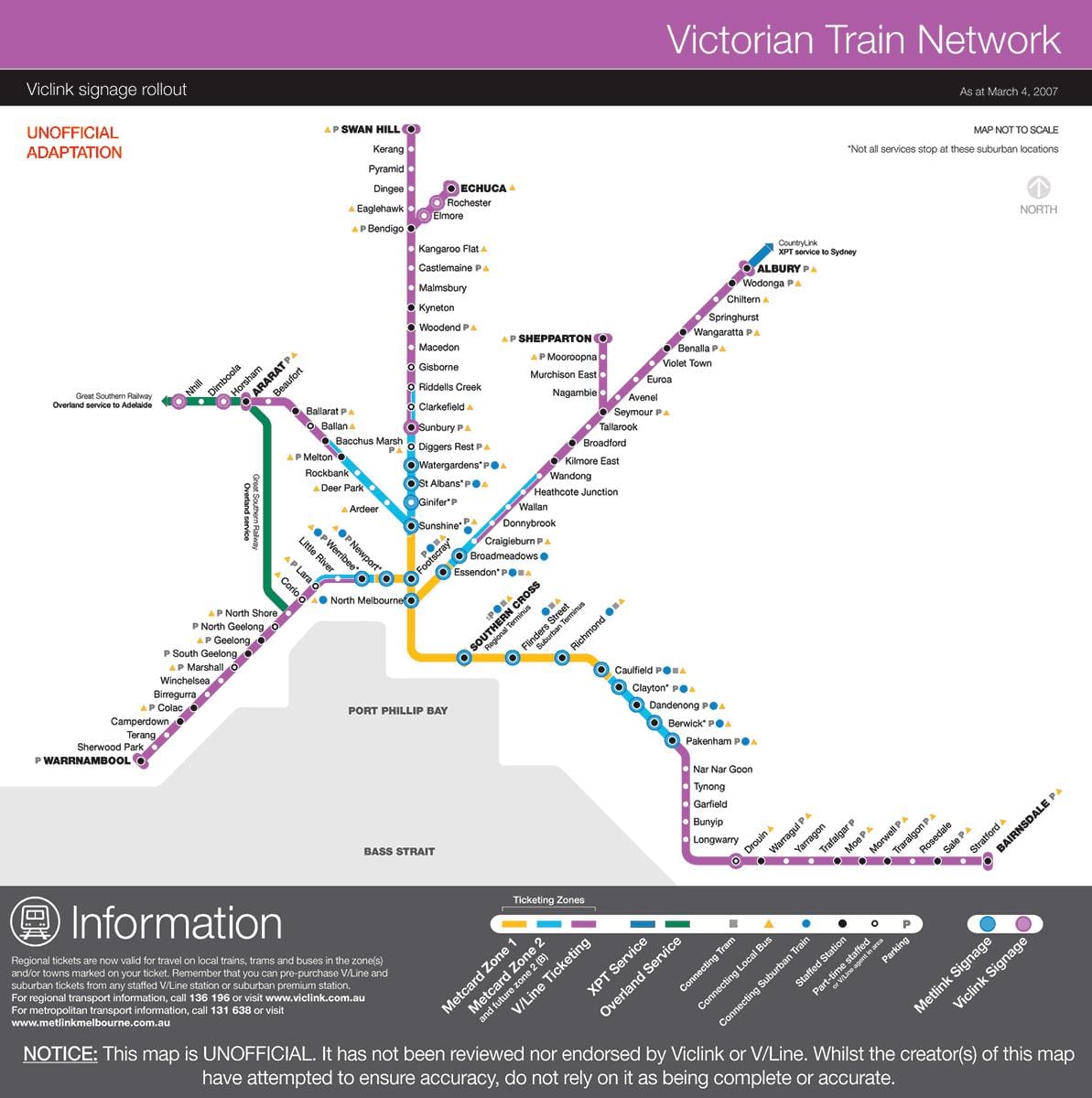 vline ರೈಲು ನಕ್ಷೆ