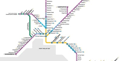 Vline ರೈಲು ನಕ್ಷೆ